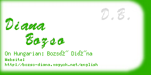 diana bozso business card